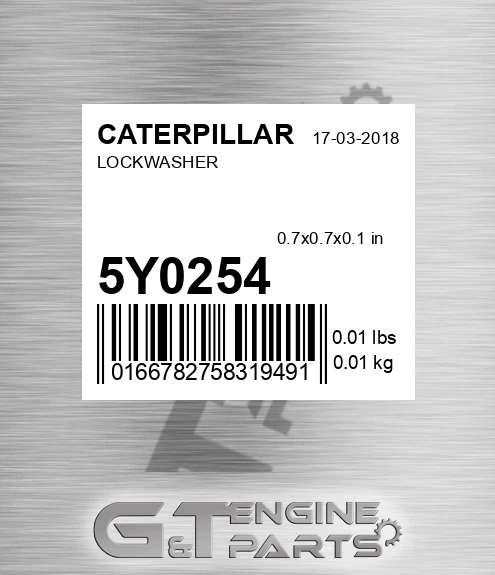 5Y0254 Lockwasher