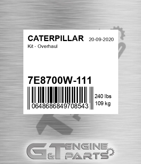 7E8700W-111 Kit - Overhaul for CATERPILLAR