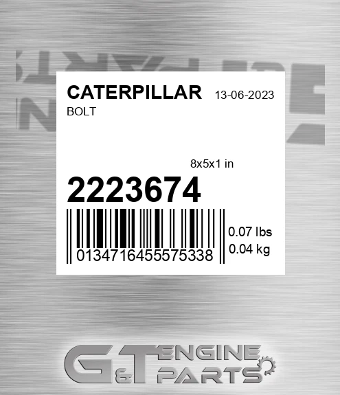 222-3674 Bolt for CATERPILLAR