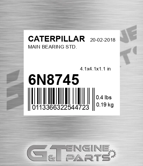6N-8745 Main Bearing Std. for CATERPILLAR