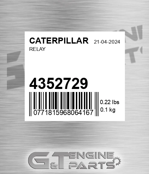 4352729 Relay for CATERPILLAR