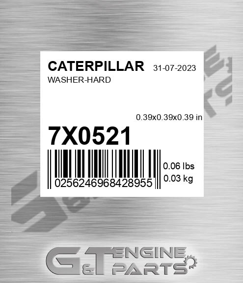 7X0521 Washer-hard for CATERPILLAR