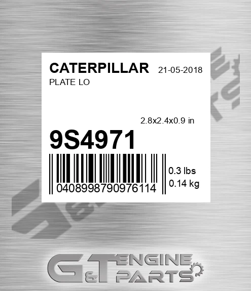 9S4971 CATERPILLAR Plate Lo