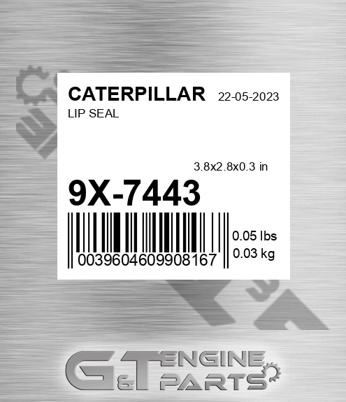 9X-7443 Lip Seal for CATERPILLAR