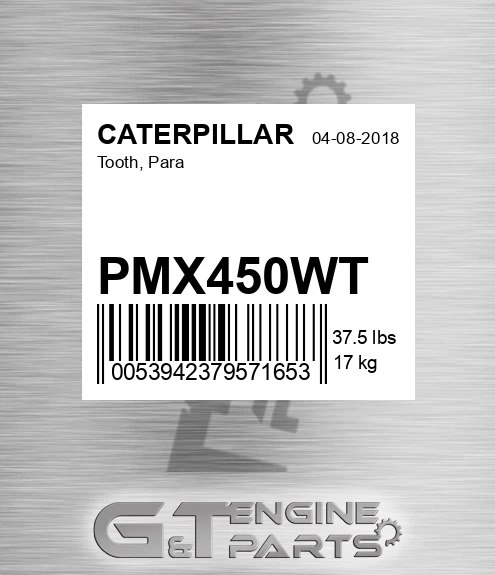 PMX450WT CATERPILLAR Tooth, Para