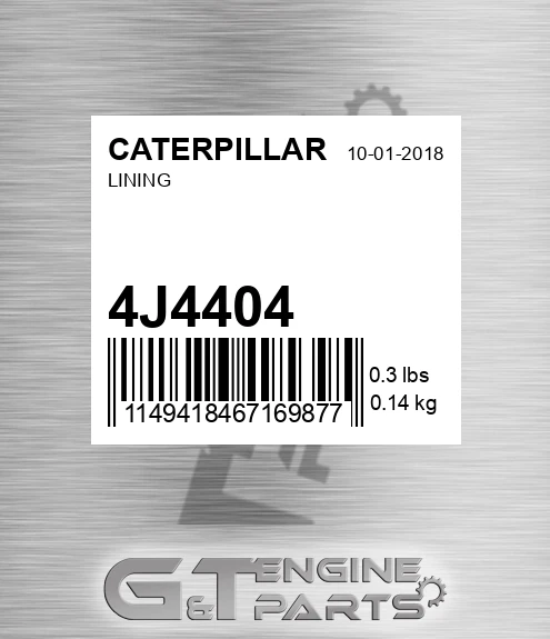 4J4404 Lining