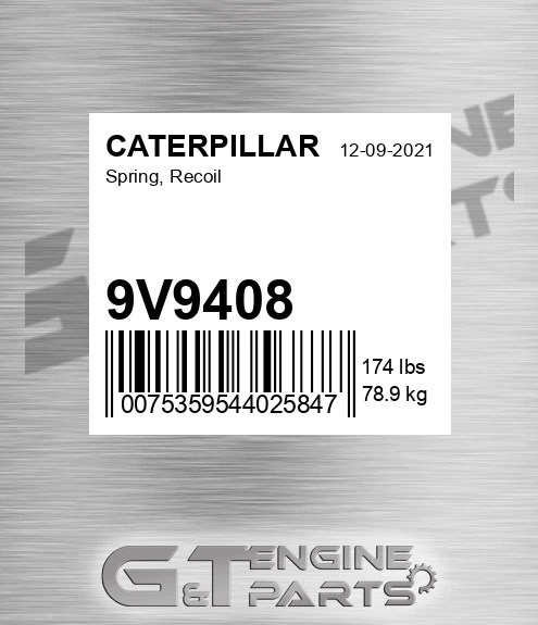 9V9408 Spring, Recoil for CATERPILLAR