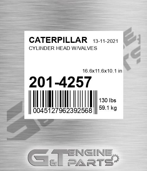 201-4257 Cylinder Head W/valves