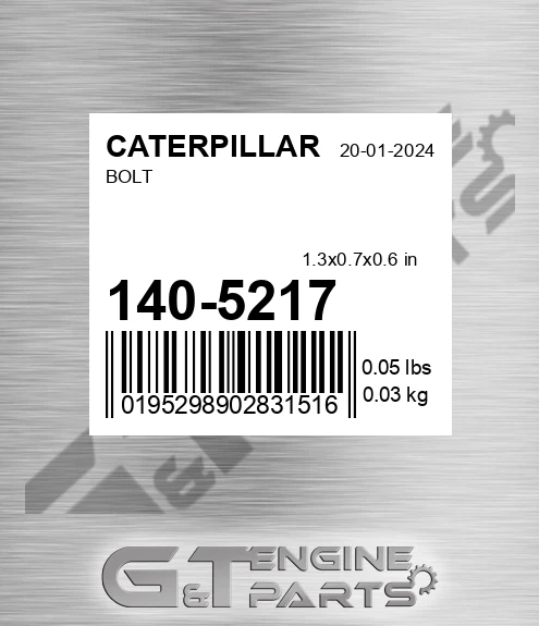 140-5217 Bolt for CATERPILLAR