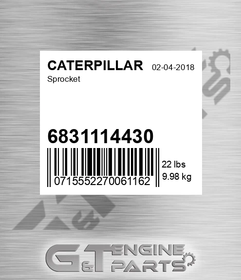 6831114430 Sprocket for CATERPILLAR