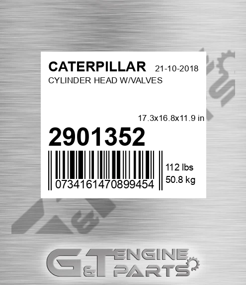 290-1352 Cylinder Head W/valves for CATERPILLAR