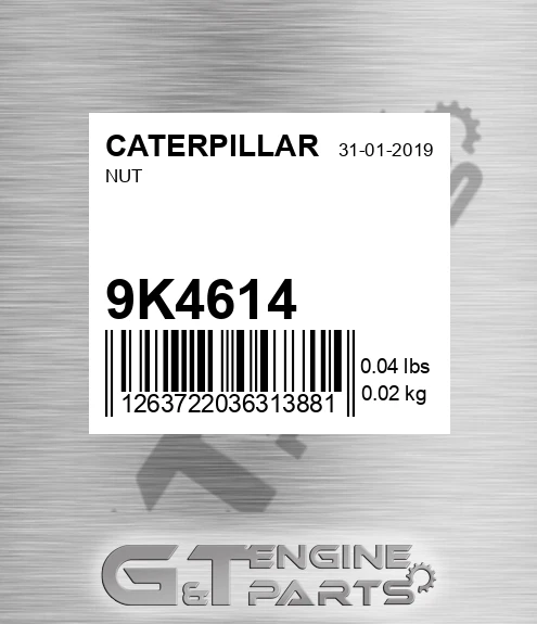 9K-4614 Nut for CATERPILLAR