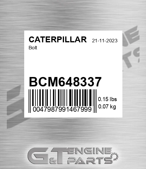 BCM648337 Bolt for CATERPILLAR