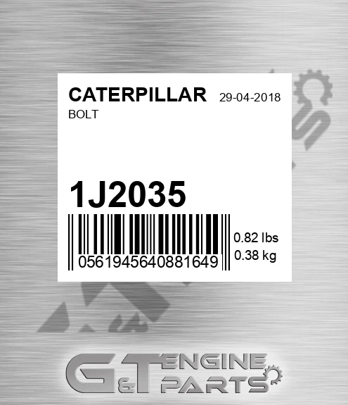 1J-2035 Bolt for CATERPILLAR