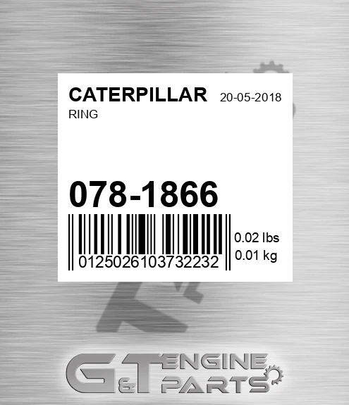 078-1866 Ring for CATERPILLAR