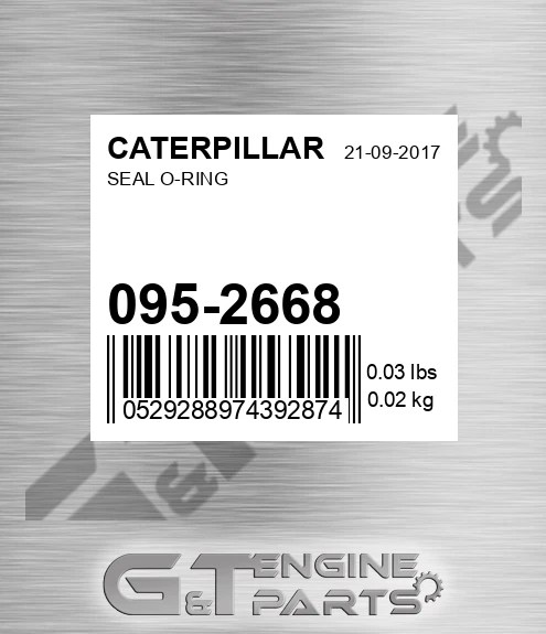 095-2668 Seal O-ring for CATERPILLAR