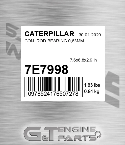 7E-7998 Con. Rod Bearing 0,63mm. for CATERPILLAR