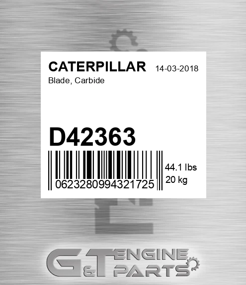 D42363 Blade, Carbide