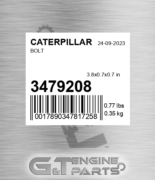 347-9208 Bolt for CATERPILLAR