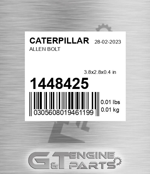 144-8425 Allen Bolt for CATERPILLAR