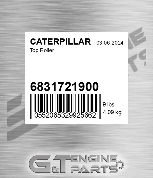 6831721900 Top Roller for CATERPILLAR