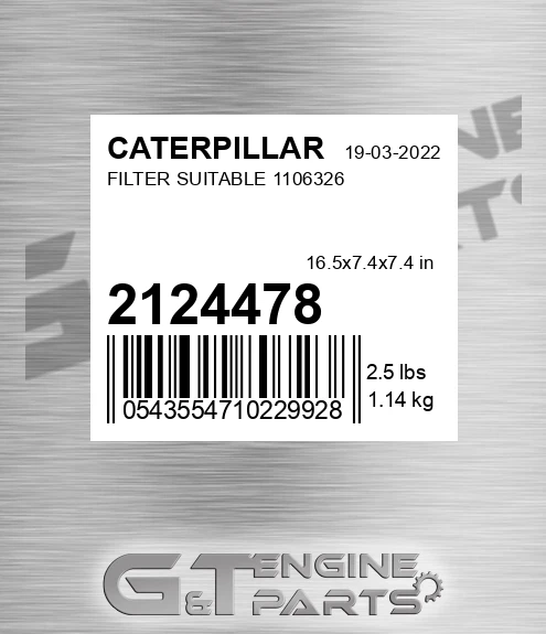 212-4478 Filter Suitable 1106326