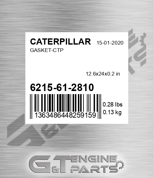 6215-61-2810 Gasket-ctp for CATERPILLAR