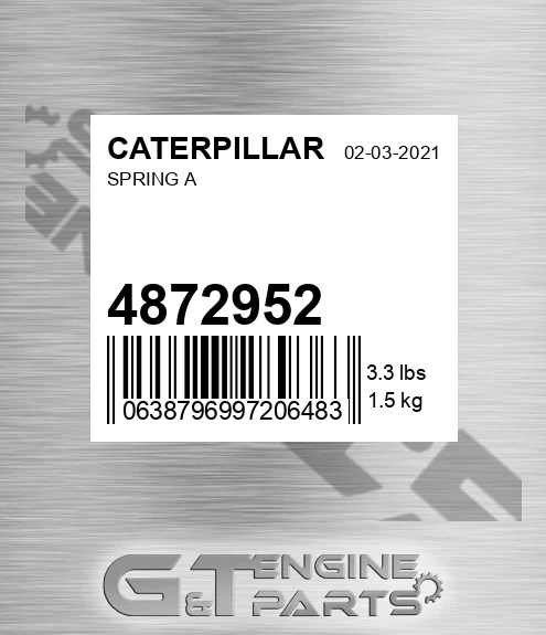 4872952 Spring A for CATERPILLAR