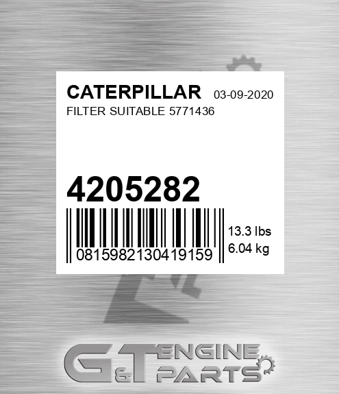 420-5282 Filter Suitable 5771436