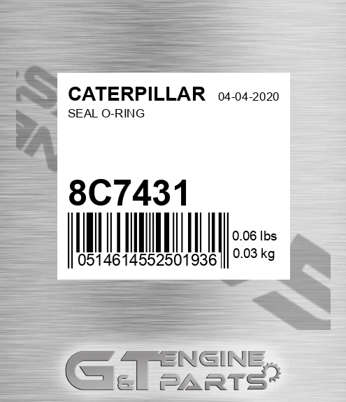 8C-7431 Seal O-ring for CATERPILLAR