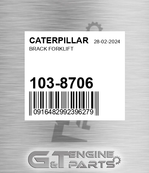 103-8706 Brack Forklift