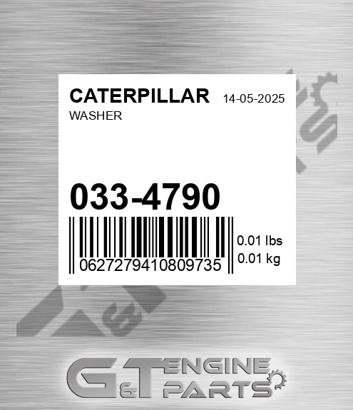 033-4790 Washer for CATERPILLAR