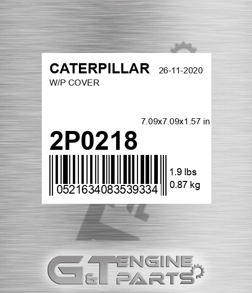 2P0218 W/p Cover for CATERPILLAR