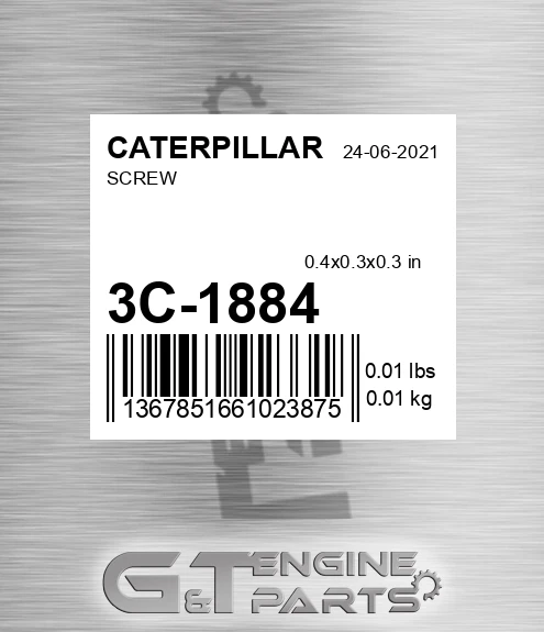 3C-1884 Screw for CATERPILLAR