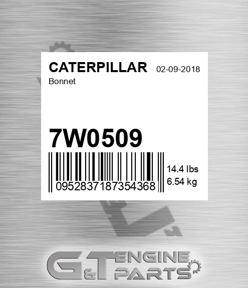 7W0509 Bonnet for CATERPILLAR