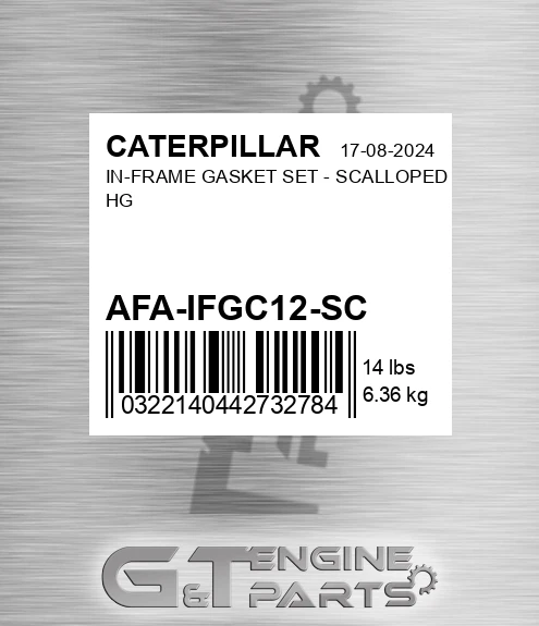 AFA-IFGC12-SC In-frame Gasket Set - Scalloped Hg