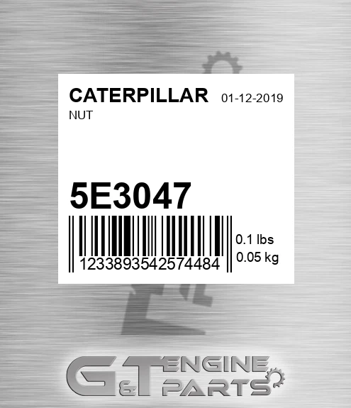 5E-3047 Nut for CATERPILLAR