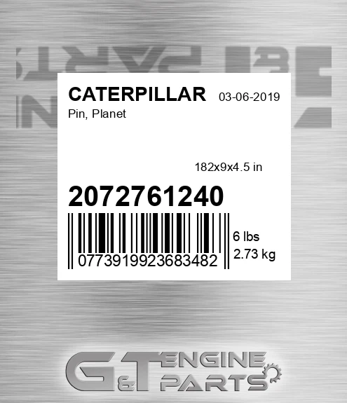 2072761240 Pin, Planet for CATERPILLAR