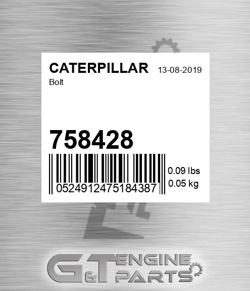 758428 Bolt for CATERPILLAR