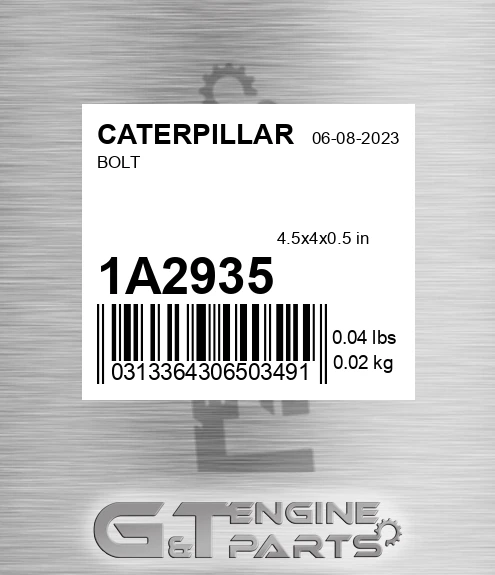 1A-2935 Bolt