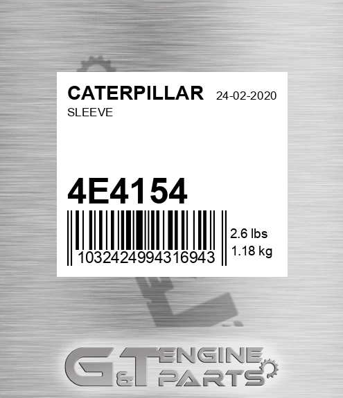 4E4154 CATERPILLAR Sleeve