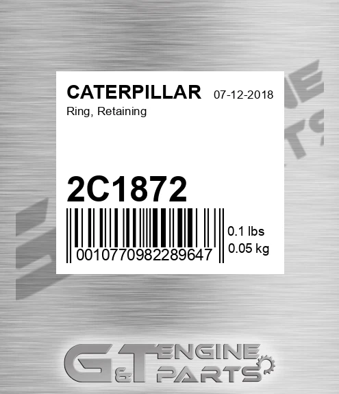 2C1872 CATERPILLAR Ring, Retaining
