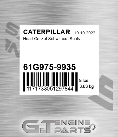 61G975-9935 Head Gasket Set Without Seals