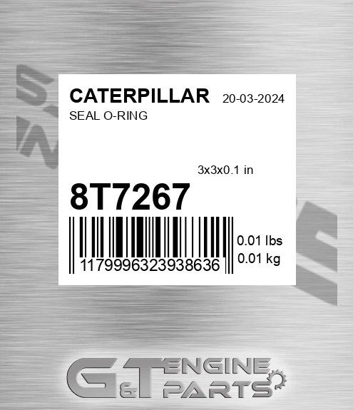 8T-7267 Seal O-ring for CATERPILLAR