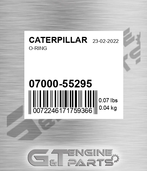 07000-55295 CATERPILLAR O-ring