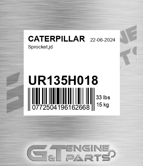 UR135H018 Sprocket,jd for CATERPILLAR