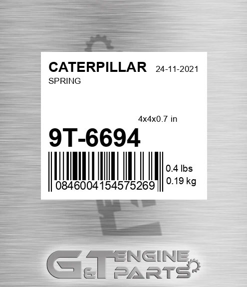 9T-6694 Spring for CATERPILLAR