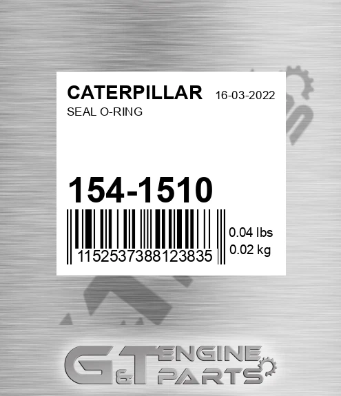 154-1510 Seal O-ring for CATERPILLAR