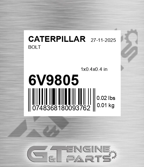 6V-9805 Bolt for CATERPILLAR