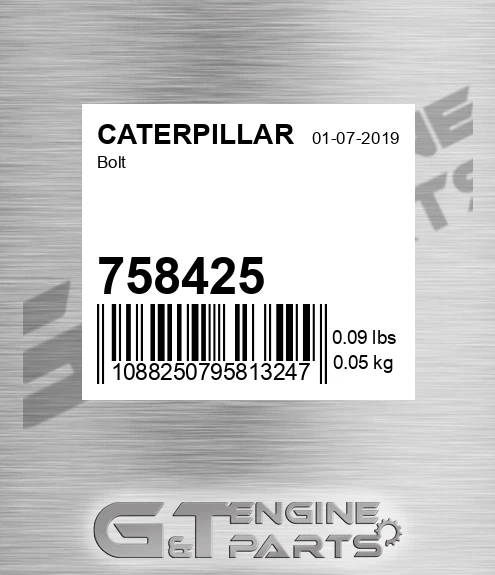 758425 Bolt for CATERPILLAR